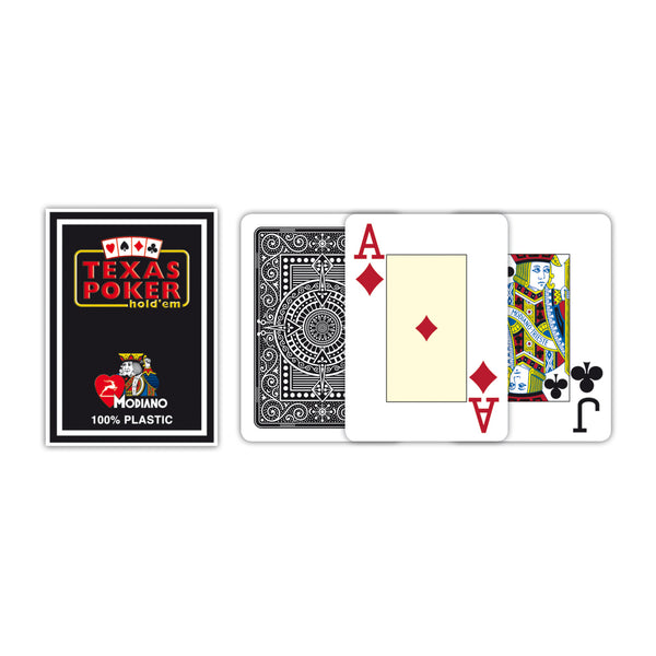 Texas Holdem 100% Plastic Poker Cards Black