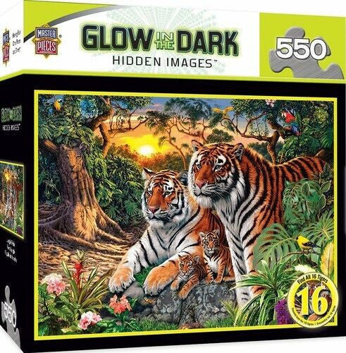 550pc Hidden Images Jungle Pride  Glow in the Dark