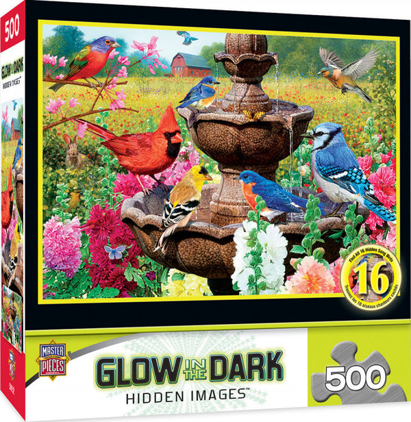 500pc Hidden Images Garden of Song  Glow in the Dark