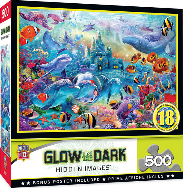 500pc Hidden Images Sea Castle Delight  Glow in the Dark