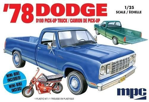 901M 1/25 1978 Dodge D100 Custom Pickup Plastic Model Kit