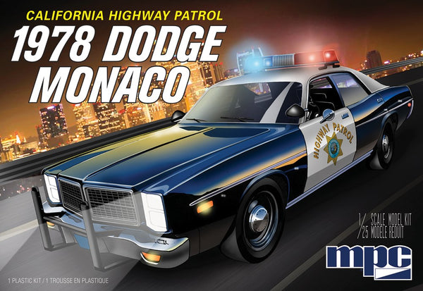 922M 1/25 1978 Dodge Monaco CHP Police Car Plastic Model Kit