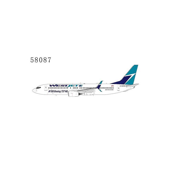 1/400 WestJet Airlines 737800/wi CGAWS 100 Boeing 737NG; with Scimitar Winglets