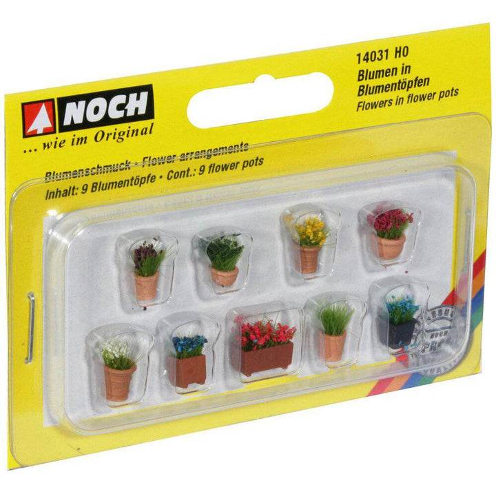 Noch - HO Flowers In Flower Pots