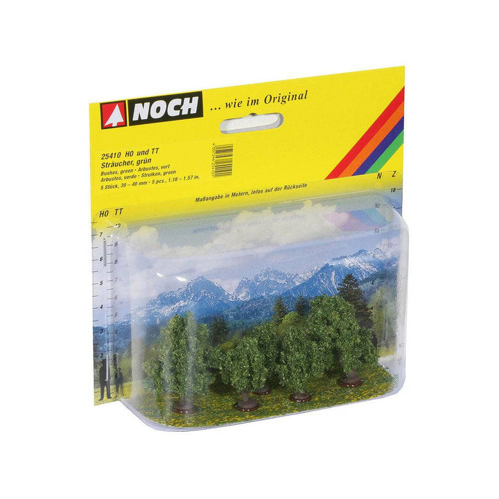 Noch - Bushes, Green 5pcs 30-40mm