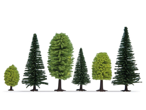 HO Mixed Forest Trees 5 14cm 10pcs