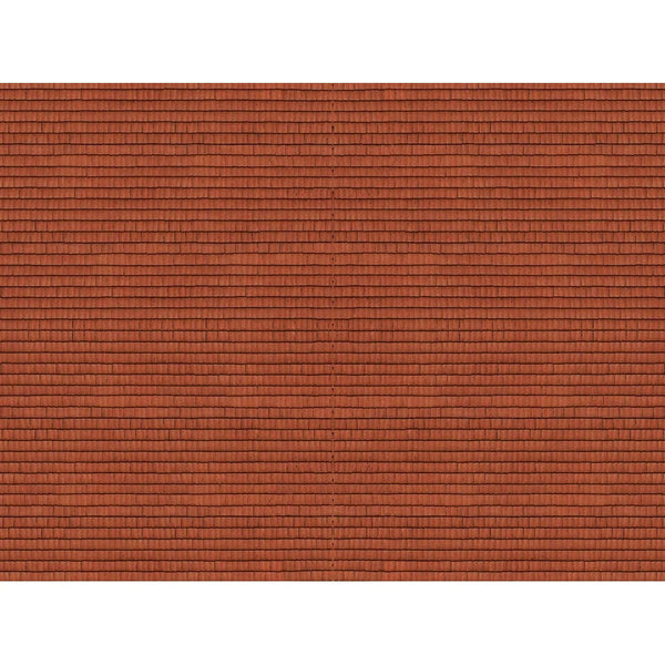 N 3D Cardboard Sheet Roof Tile Red