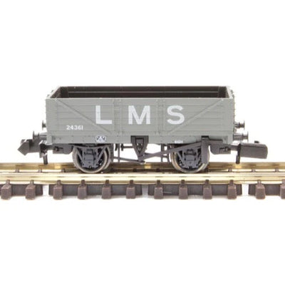 N RTR 9ft 5 Plank Open Wagon LMS Grey