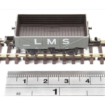 N RTR 9ft 5 Plank Open Wagon LMS Grey