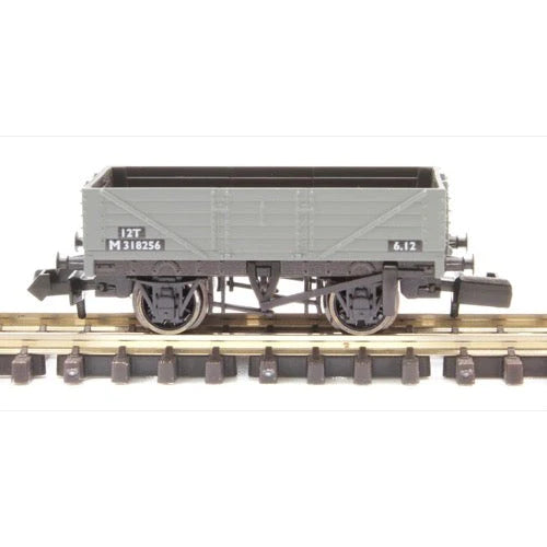 N RTR 9ft 5 Plank Open Wagon BR Grey