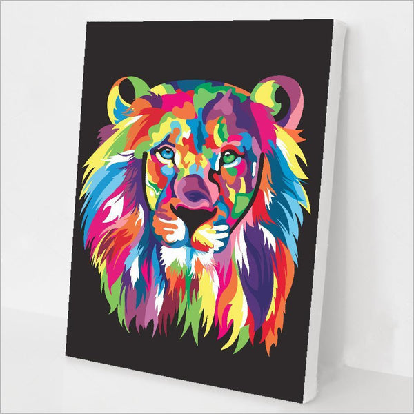 Paint by Numbers Kit Colourful Lion