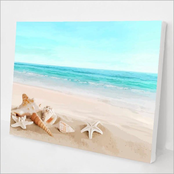 Paint by Numbers Kit Seashell Beach