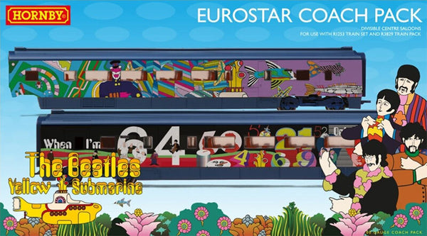 OO Eurostar Class 373/1   Yellow  Submarine   Divisible Centre Saloons Coach Pack