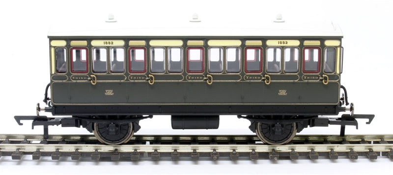 HO GWR 4 WHEEL COACH 3RD CLASS 1882  ERA 2/3