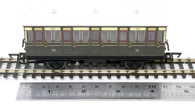 HO GWR 4 WHEEL COACH 3RD CLASS 1882  ERA 2/3