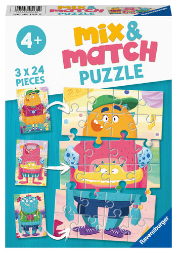 3x24pc Mixup Monsters! Puzzle