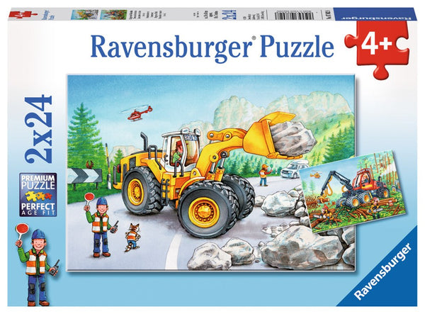 2x24pc Diggers at Work Puzzle