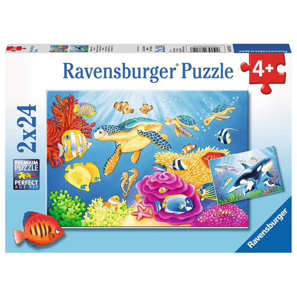 2x24pc Colourful Underwater World Puzzle