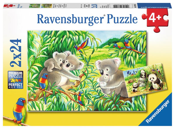 2x24pc Sweet Koalas and Pandas Puzzle