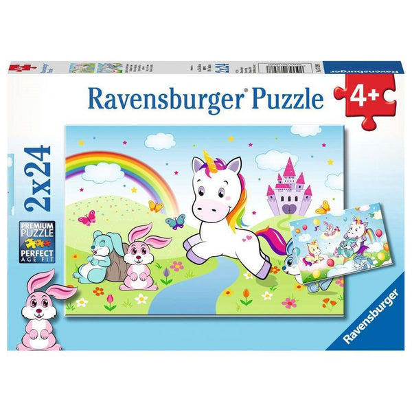 2x24pc Fairytale Unicorn Puzzle