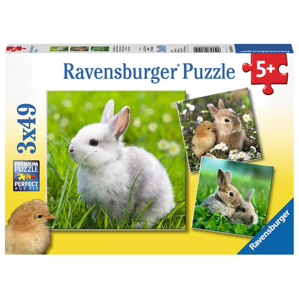 3x49pc Cute Bunnies Puzzle