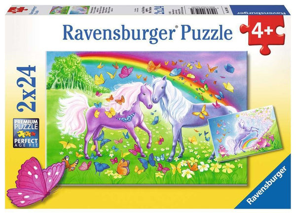 2x24pc Rainbow Horses Puzzle