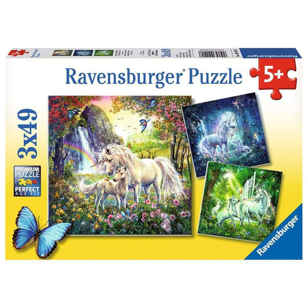 3x49pc Beautiful Unicorns Puzzle