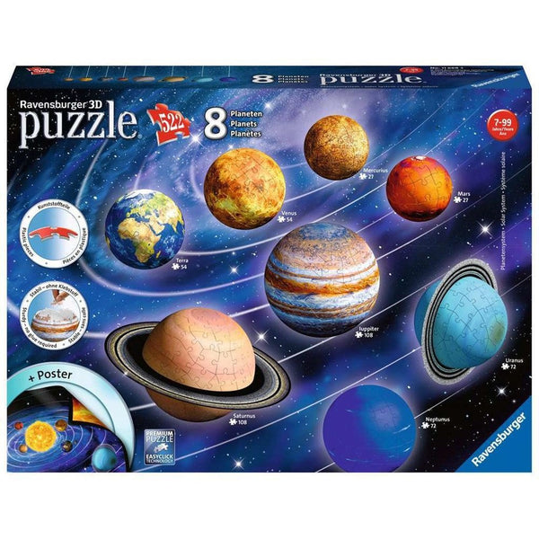 522pc Solar System 8 Planets 3D Puzzle