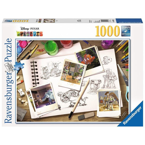 1000pc Disney Pixar Sketches World Of Disney