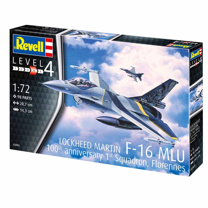 Revell - 1/72 Lockheed Martin F-16 MLU 100th  Anniversary 1st Squadron, Florennes Model Set