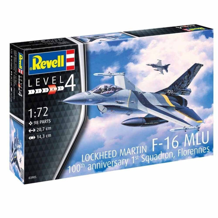 Revell - 1/72 Lockheed Martin F-16 MLU 100th  Anniversary 1st Squadron, Florennes Model Set