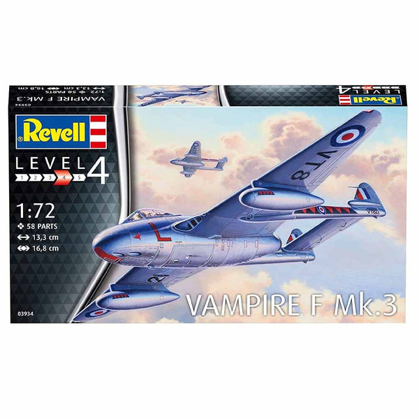 Revell - 1/72 Vampire F Mk.3 Model Set