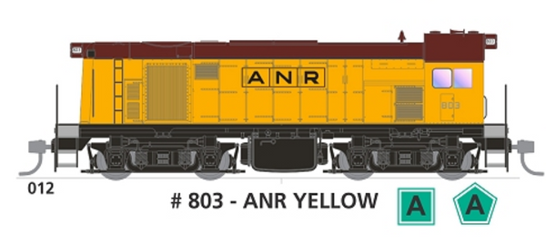 HO ANR 800 Class  803 ANR Yellow DC