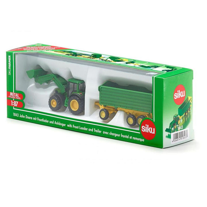 Siku - 1:87 John Deere & Front Loader  Trailer