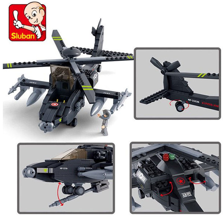 Sluban - 293pc AH-64 Apache Helicopter