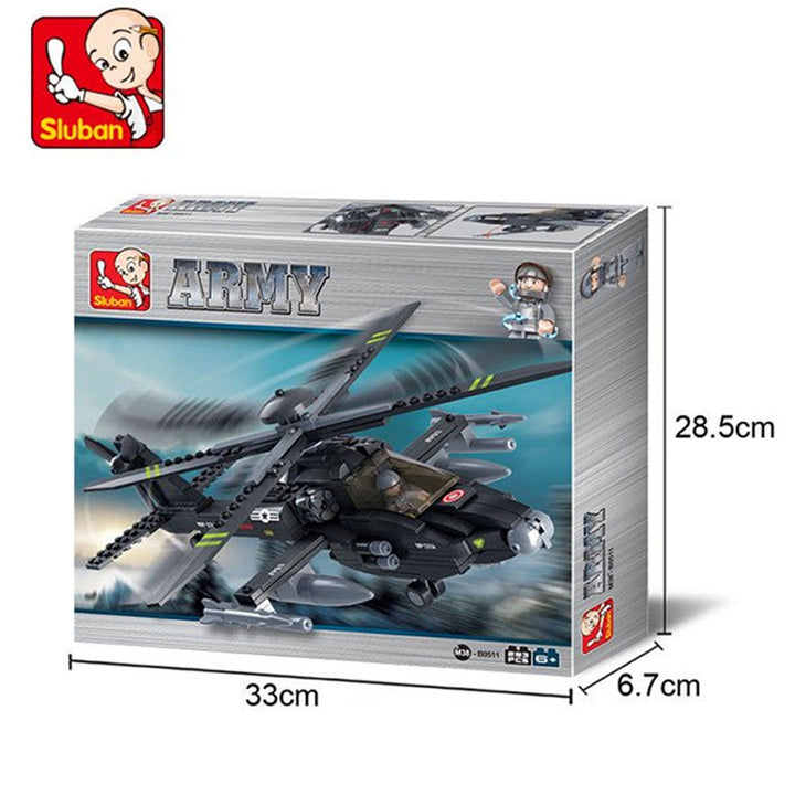 Sluban - 293pc AH-64 Apache Helicopter