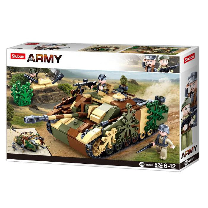 524pc WWII Stug III Armoured Fighting Vehicle