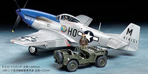 1/48 North American P-51D Mustang and 1/4 Ton 4x4 Light Vehicle Set