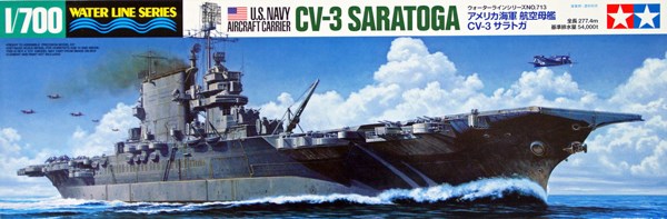 Tamiya - 1/700 Waterline Series US Navy Aircraft Carrier CV-3 Saratoga