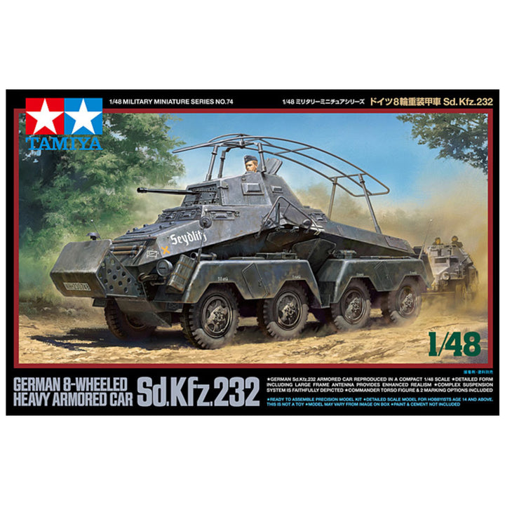 Tamiya - 1/48 German 8-Wheeled Heavy Armored Car Sd.Kfz.232