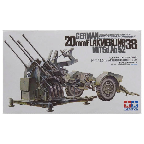 Tamiya - 1/35 German 20mm Flakvierling 38  MITSd.Ah.52