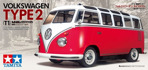 110 Volkswagen Type 2 T1 2WD RC w/ PrePainted Red/White and M06 Chassis Limited Edition