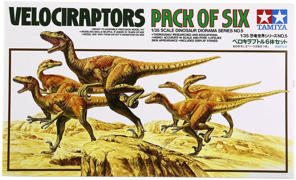 135 Velociraptors Pack of 6