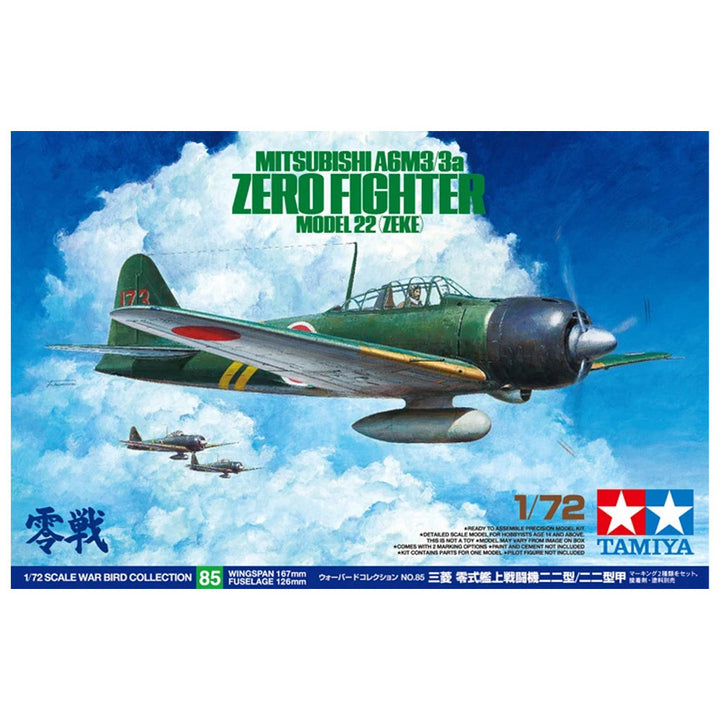 Tamiya - 1/72 A6M3/3A Zero Model 22 (Zeke)