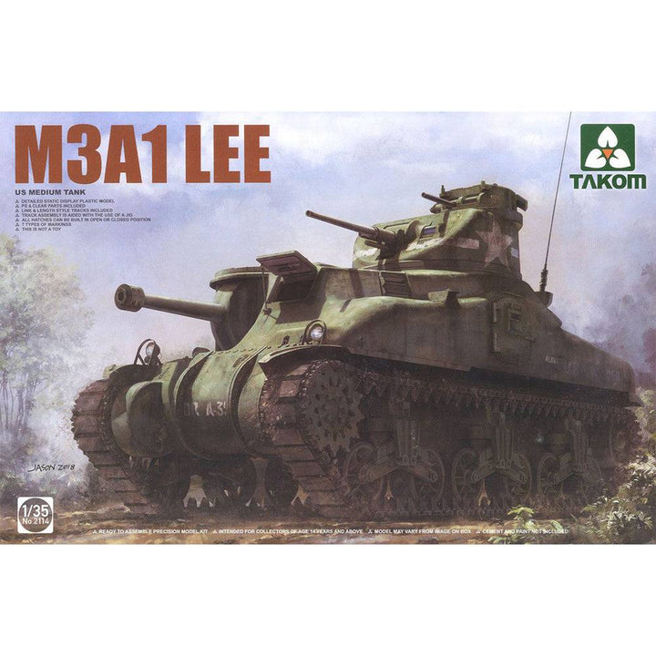 Takom - Takom 2114 1/35 US MEDIUM TANK M3A1 LEE Plastic Model Kit