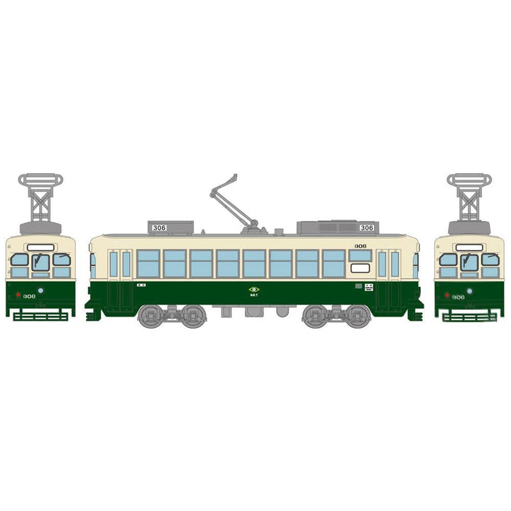 Tomytec - Nagasaki Electric Tramway 300 type No306