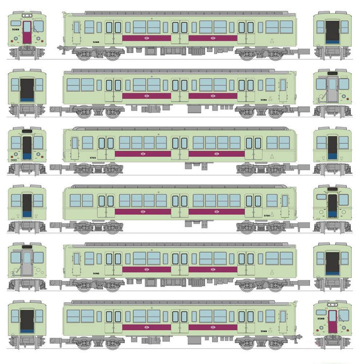 Tomytec - Train Col. Tanimachi-Line 6 cars set A