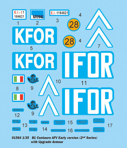 Trumpeter - Trumpeter 01564 1/35 B1 Centauro AFV Early version (2nd Series) with Upgrade Armour