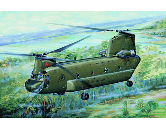 01621 1/72 CH47A Chinook MediumLift Helicopter Plastic Model Kit