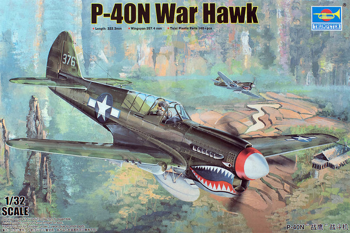 Trumpeter - Trumpeter 02212 1/32 P-40N War Hawk *AUS DECAL* Plastic Model Kit